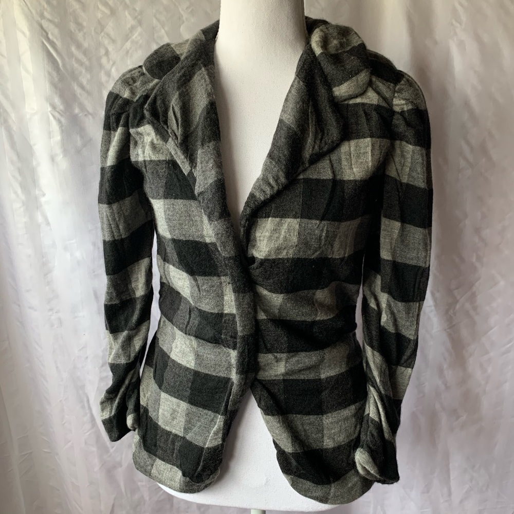 Jen Kao Classico Tattersall Black Check Blazer